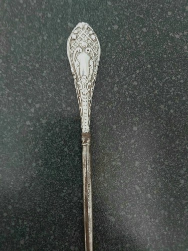 Antique Victorian Ornate Silver button hook 1906 British Hallmark - Picture 2 of 7