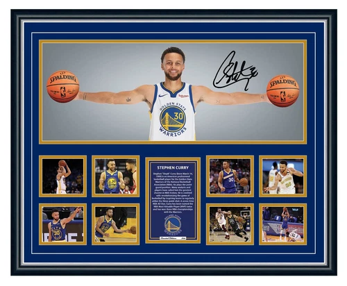 STEPHEN CURRY WINGS GOLDEN STATE WARRIORS SIGNED FRAMED LTD ED MEMORABILIA - Picture 1 of 5