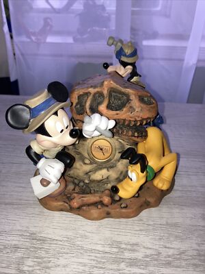 Disney World Animal Kingdom Big Dig in the Boneyard Figurine Clock Statue