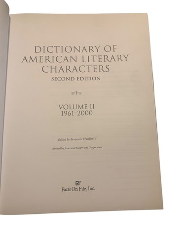 Dictionary of American Literary Characters by Benjamin Franklin V 2002 Vol 1 & 2 - Picture 7 of 10