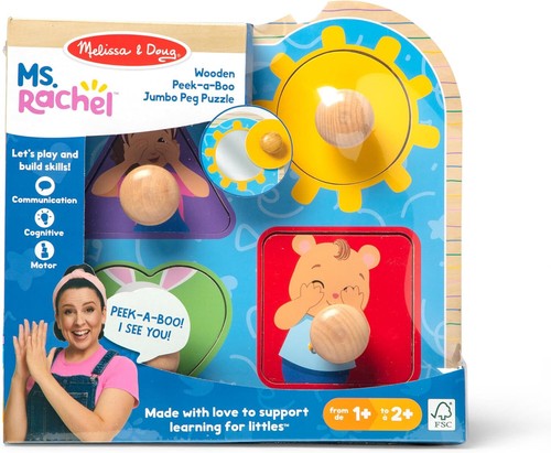 Melissa & Doug Frau Rachel Holz Peek-a-Boo Jumbo Klammer Puzzle - Bild 3 von 11