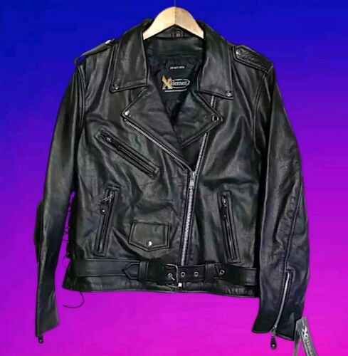 Womens Leather Jacket Size XL Zip Out Liner Motorcycle Jacket Xelement B7802 NEW - Picture 13 of 14
