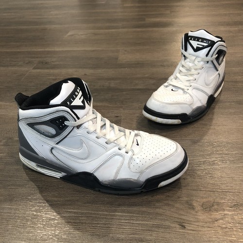 población oasis Defectuoso Nike Air Flight Falcon 397204-102 White Gray Basketball Shoe 2014 Mens Size  12.5 | eBay