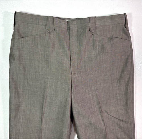 vintage mens taupe brown Dallas Western Apparel 2pc Pant Suit bootcut 46R - Picture 14 of 21