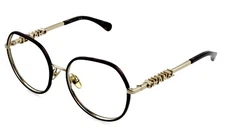 New CHANEL CH 2213 429 51mm Havana Gold Oversized Eyeglasses Frames Only Italy