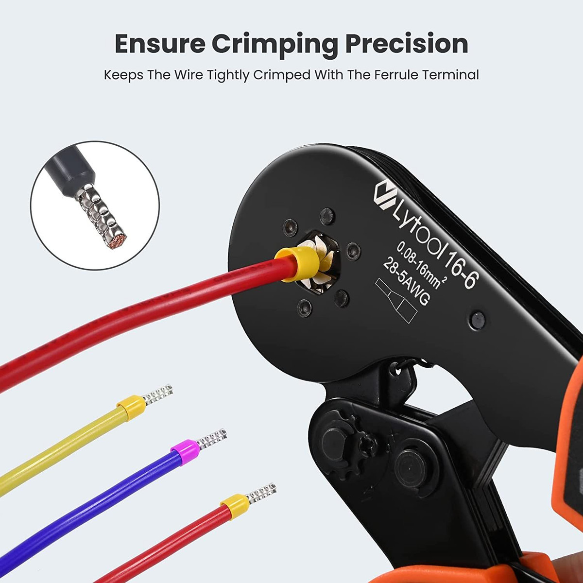 Ferrule Crimping Tools Lytool 0.08 16mm Hexagonal Bootlace