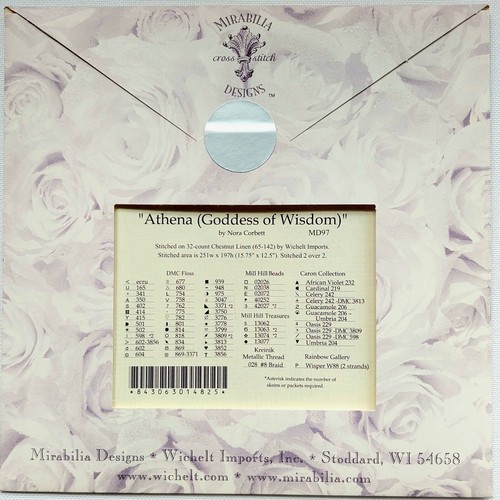 Athena – Dea della Saggezza Mirabilia Tabella punto croce e confezione perline MD97 - Foto 6 di 22