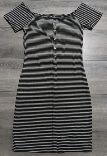 Say What Dress Adult Large Black & White Striped O