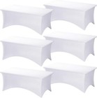 New Listing6 Pack Table Cloth Rectangle Table, 6Ft Table Cover, White Table Cloth Rectangle