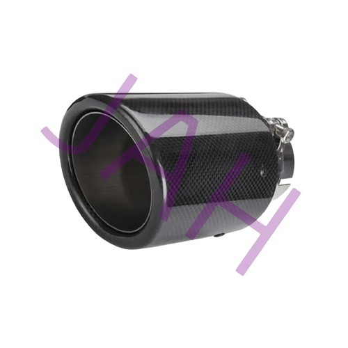 2X Akrapovic Échappement Embouts 4 " Rouleau Bord Inox Argent & Noir Carbone - Picture 5 of 12