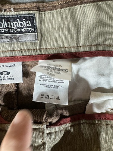 Columbia XCO Corduroy Pants Mens 38 x 30 Tan Brown Straight Leg Cotton - Picture 4 of 10