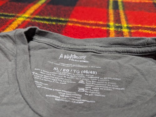 A Nightmare On Elm Street Freddy Krueger T-Shirt Mens Short Sleeve Gray Sz XL - Picture 3 of 5
