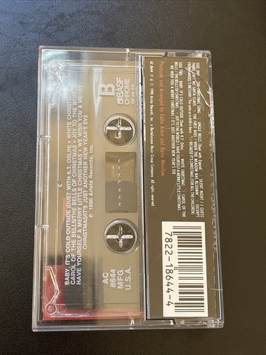 Barry Manilow "Because of Christmas" (Cassette Tape, Arista) - Picture 2 of 2