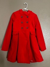 Cat and Jack coat, girls XL 14/16, double breasted, red