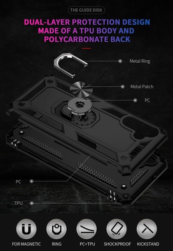 Shockproof Magnetic Ring Stand Hard Case For Samsung Galaxy A54 A52 A34 A32 A06 - Picture 2 of 62