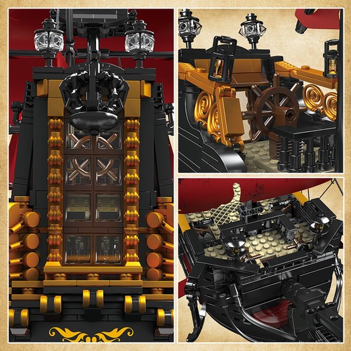 Mould King 13109 (Clearance) Red Ship Pirates Caribbean Revenge Building Block - Picture 7 of 9