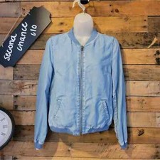 Old navy women's blue chambray light weight jacket size xs