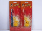Vintage 90s Pokemon Pikachu Toothbrush Blue & Red 2 Pcs Set Nintendo