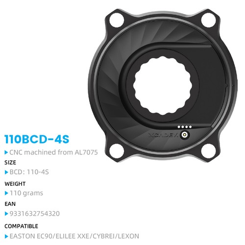 Power Meter Base Road Carbon Cranksets 29mm Spindle Full Carbon Chainring 52-36T - Picture 31 of 36