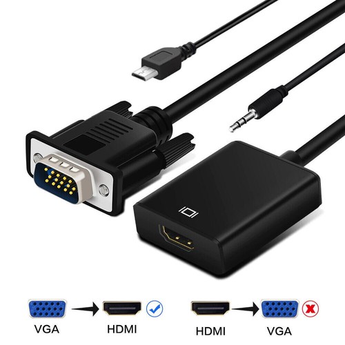 VGA Analog zu HDMI Digital Audio Video Konverter Adapter Kabel 720p,1080i, 1080p - Bild 1 von 6
