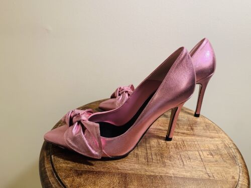 Ted Baker Ryal heeled leather pump shoes metallic pink NWOB size 7 $225.00 - Picture 2 of 7