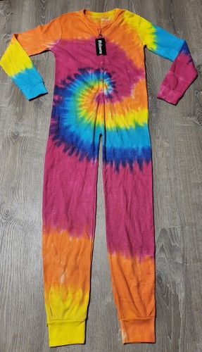 Tie Dye Regenbogen Long Johns Pyjama Einteiler Pride Loungewear