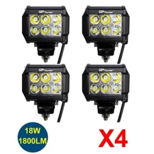 4pcs 4INCH 18W LED WORK LIGHT BAR DRIVING SPOT BEAM SUV ATV 4-lamps GP Thunder