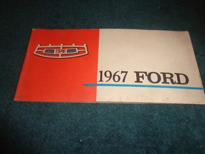 1967 Ford Car Owner S Manual Owner S Guide Nice
