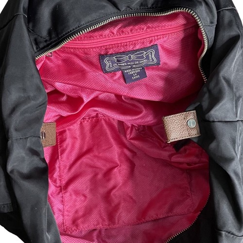 Un Après-Midi De Chien Black Nylon Zip Top Tote Bag Adjustable Shoulder Straps - Picture 4 of 6