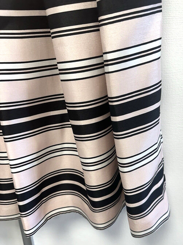 NEW! Jacques Vert UK12 pink/black/white striped lined flared skirt (RRP £109) - Picture 2 of 9
