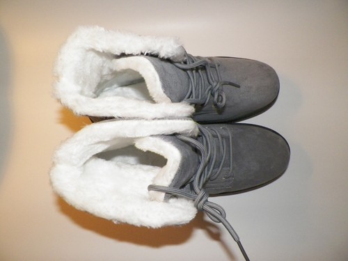 Aliceganna Damen grau Wildleder Winterstiefel Neu ohne Verpackung - Bild 5 von 8