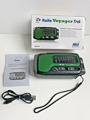 Kaito KA350 Voyager Trek Solar Crank Battery Radio
