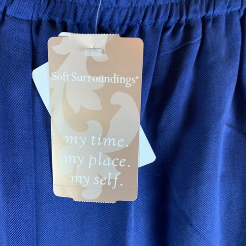 Soft Surroundings Pants Women's 2X Blue High-Rise Pull On Classic Wide Leg S8627 - Picture 4 of 11