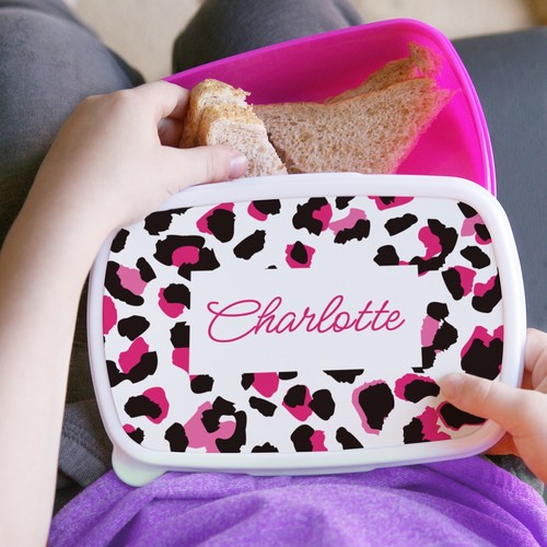 Personalised Children's Blue Pink Lunch Box. Back To School. For Boys. For Girls - Picture 2 of 11