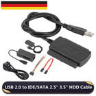 USB auf zu SATA Adapter Kabel für 2,5" 3,5" HDD SSD Festplatte PC Laptop DE