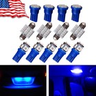 13x Blue Led T10 & 31mm Festoon Bulbs Packge Kit for Interior Map & Dome Lights (For: More than one vehicle)