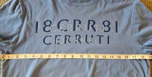 Cerruti Mens T-Shirt Small Blue CRR 1881 Logo Print Short Sleeve Crew Neck Tee - Picture 11 of 12