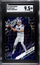 2022 Panini Phoenix #2 Josh Allen Purple Lazer #’d 25/99 SGC 9.5