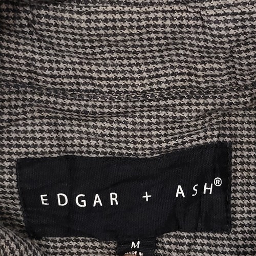 Edgar + Ash Flannel Long Sleeve Button Up Shirt Mens Size M Gray Black - Picture 3 of 10