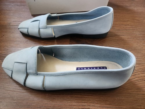 Fashion Bug Ellie Blue Leather Casual Flexisole Shoe Size 10 1/2 W - Picture 6 of 8