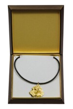 Dachshund Rough Hair, Dackel, Teckel II - Dog Collar In Gift Box, Gold Plated