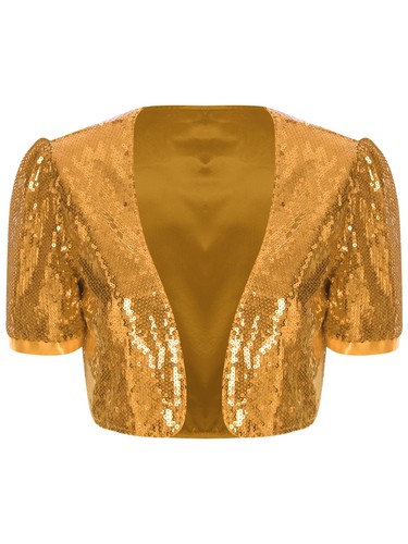 Women Cardigan Wedding Outerwear Party Jacket Evening Costume Cropped Clubwear - Bild 32 von 51