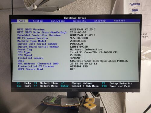 Lenovo ThinkPad T440 w/i7-4600U, 4GB RAM, 16GB SSD, 14" Laptop for Parts #2036 - Picture 3 of 11