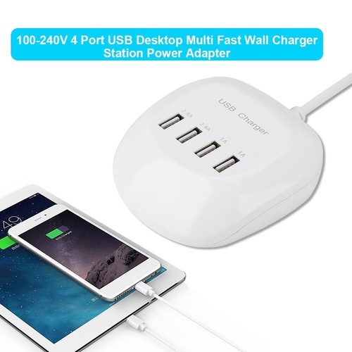 100-240V 4 Port USB Desktop Multi Fast Wall Charger Station Power Adapter US BHC - Photo 7 sur 9