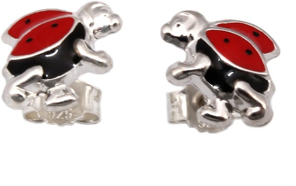 Ohrringe MarienkäFer Silber 925 Kinderohrringe Ohrstecker Stecker KäFer-image