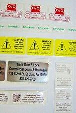Printed Labels 500 Rectangle 1/2" x 1-1/2" Custom Business Stickers, 1 Color ink