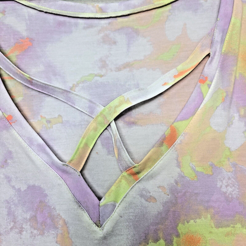 Tek Gear Women's Size 2X Workout Gear Cross Back Top Tencel Fabric Tie Dye NWT - Picture 4 of 10
