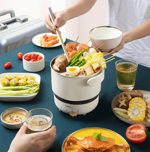 1.2L Travel Electric Skillet Split Type Hotpot Foldable Cooking Pot Multicooker - Picture 4 of 16