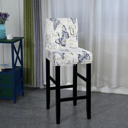 4Pcs Printing Bar Stool Covers Stretch Slipcover Protector for Dining Room Chair - Picture 13 of 18