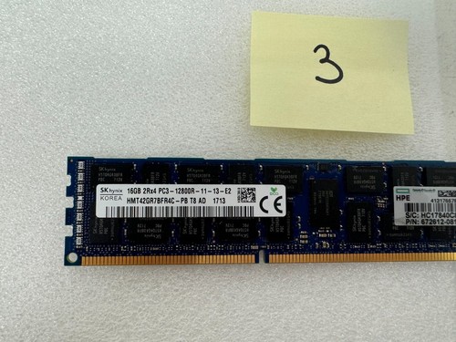 50x HMT42GR7MFR4C-PB HYNIX MT36JSF2G72PZ-1G6E1HF Micron 16GB PC3-12800R ECC - Picture 3 of 4